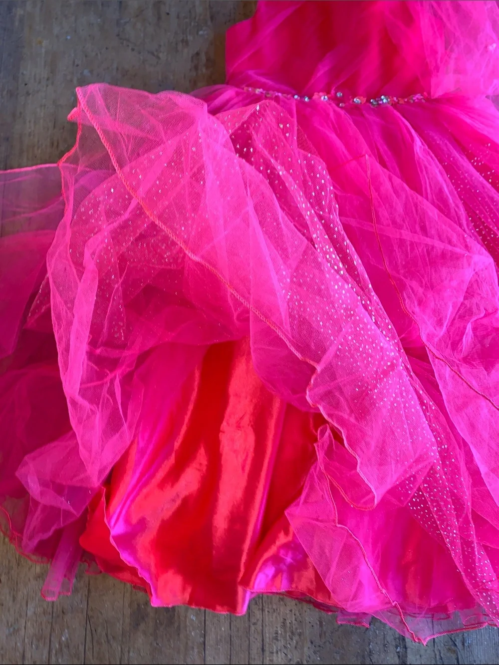 Sparkle Hot Pink Tulle Party Dress for Kids